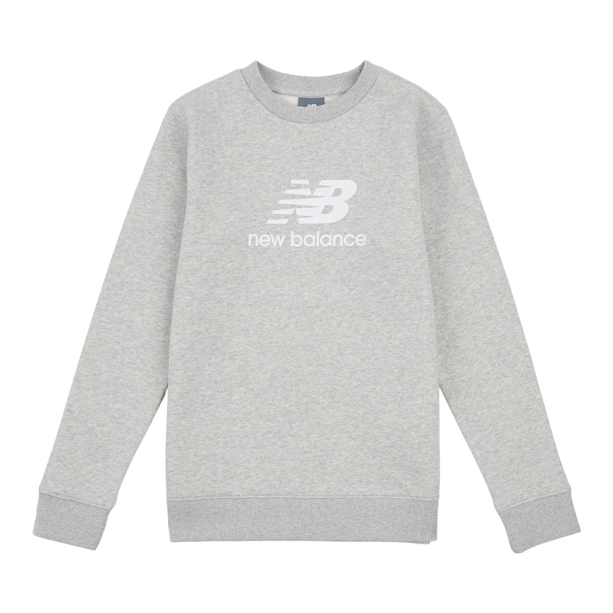 New Balance Boys' Brush Back Stacked Logo Crew-1