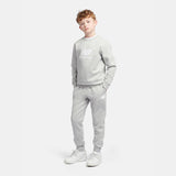 New Balance Boys' Brush Back Stacked Logo Crew-4