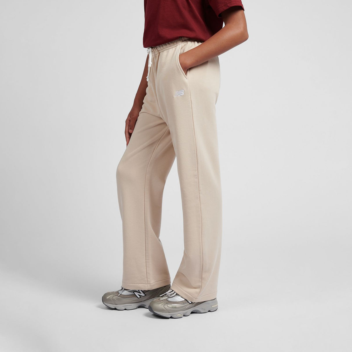New Balance Girls' Small Logo Wide Leg Pants-6