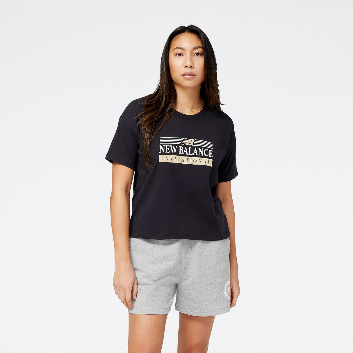 New Balance Women's Sport Core Invitational Cotton Jersey Boxy T-Shirt-1