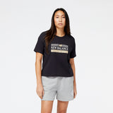 New Balance Women's Sport Core Invitational Cotton Jersey Boxy T-Shirt-1