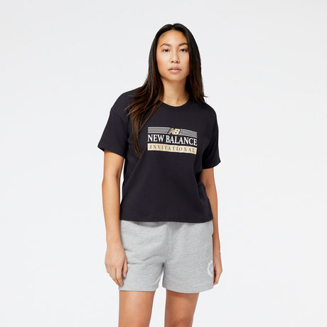 New Balance Women's Sport Core Invitational Cotton Jersey Boxy T-Shirt-1