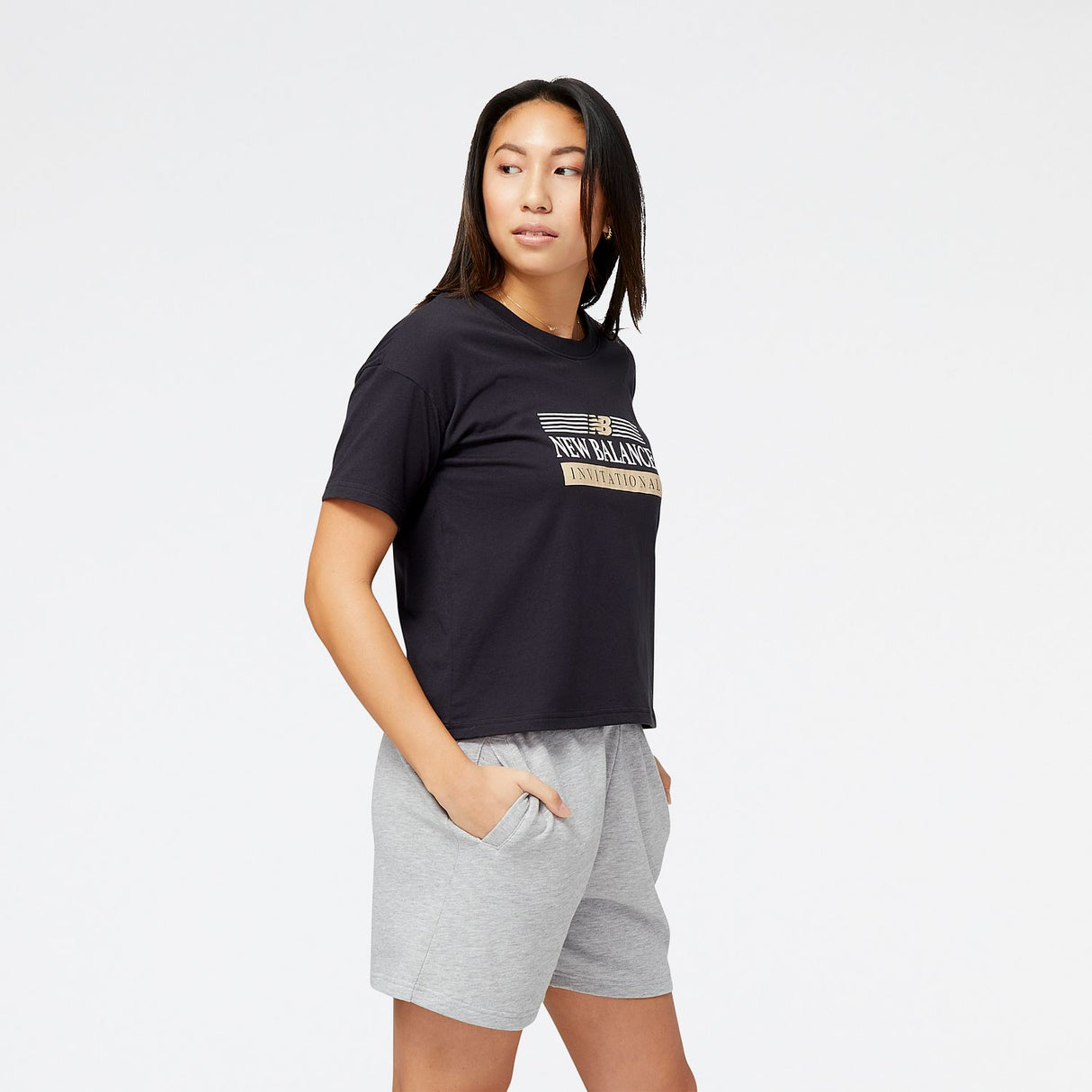 New Balance Women's Sport Core Invitational Cotton Jersey Boxy T-Shirt-2