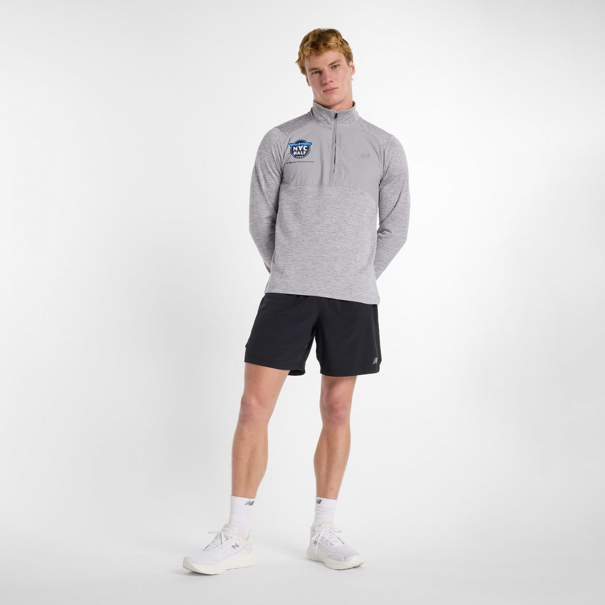 New Balance Men's United Airlines NYC Half Athletics Heat Grid 1/2 Zip-1