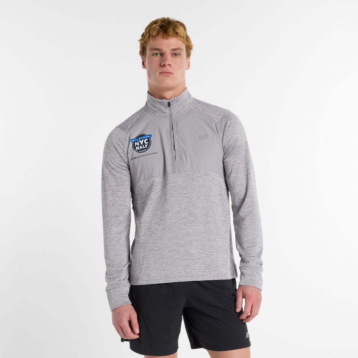 New Balance Men's United Airlines NYC Half Athletics Heat Grid 1/2 Zip-3