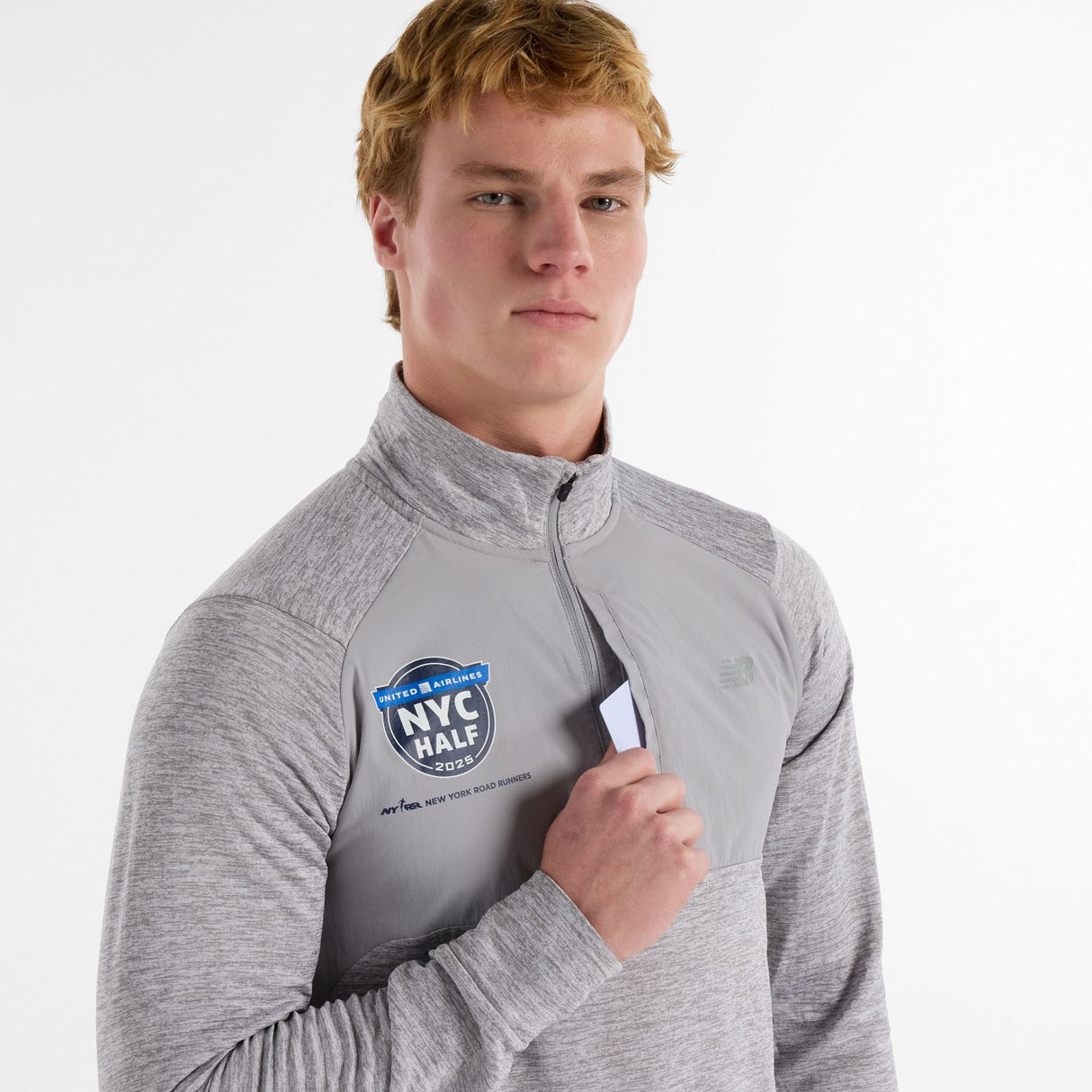 New Balance Men's United Airlines NYC Half Athletics Heat Grid 1/2 Zip-6