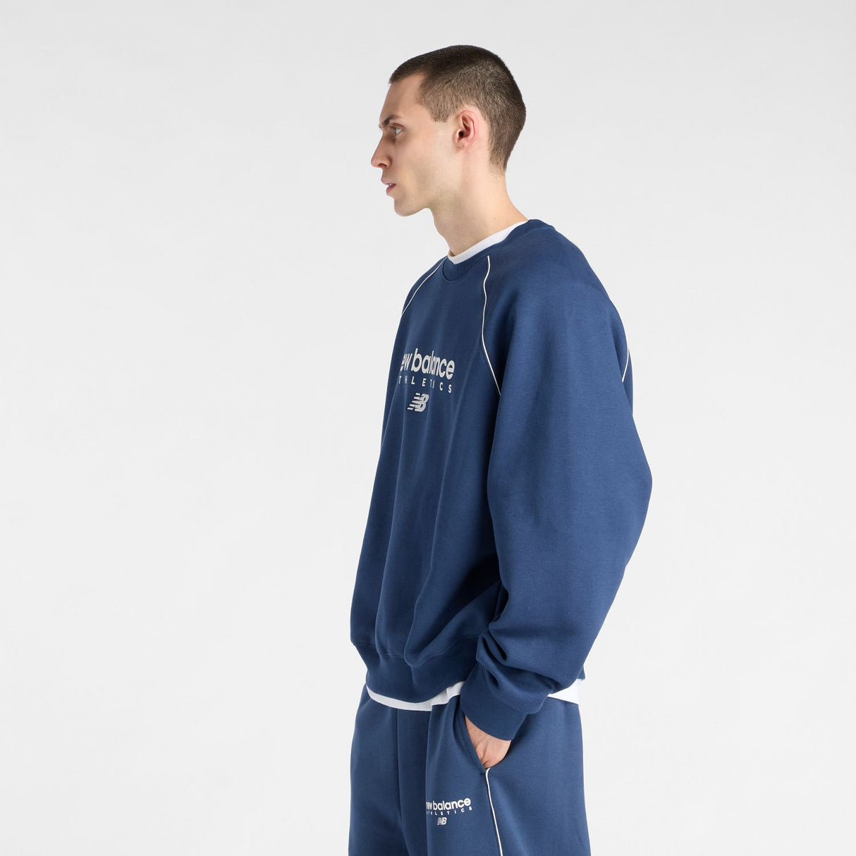New Balance Men's Trackside Fleece Crew-2