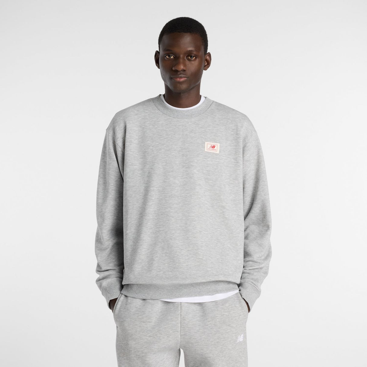 New Balance Men's Woven Label Crew-1