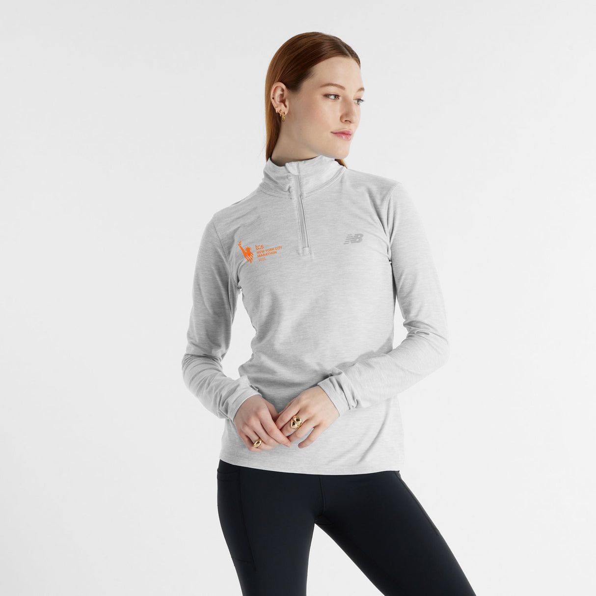 New Balance Women's NYC Marathon Space Dye 1/4 Zip-1
