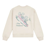 New Balance Girls' Flower Shoe Graphic Crew-2