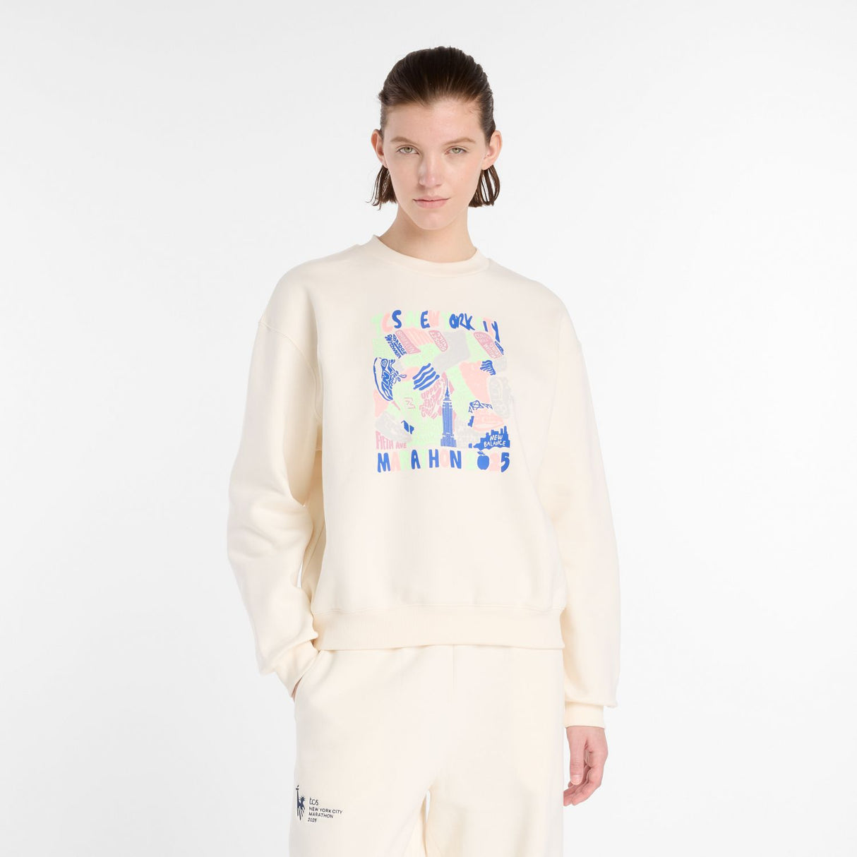 New Balance Women's NYC Marathon Fleece Crew-2