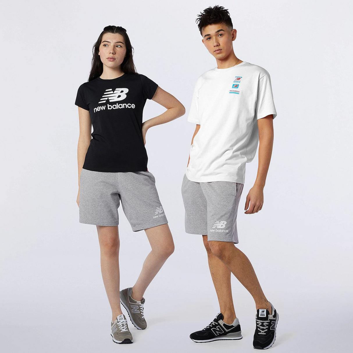 New Balance Men's Essentials Stacked Logo Shorts-10