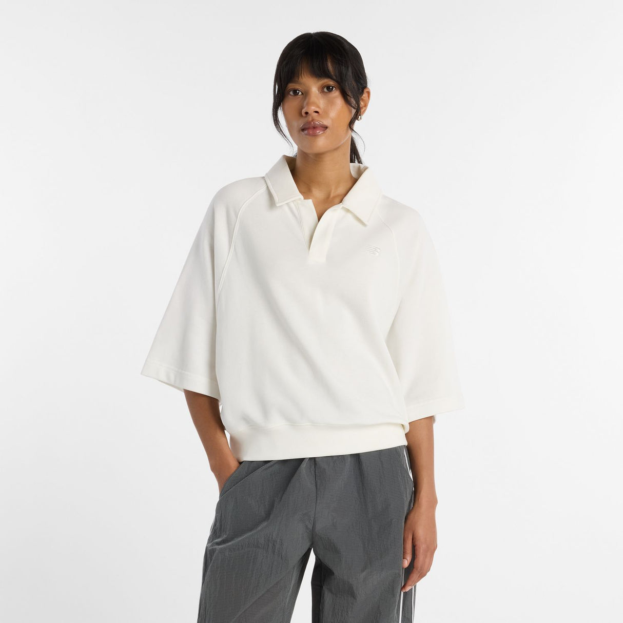 New Balance Women's Coastal Fleece Oversized Polo-1