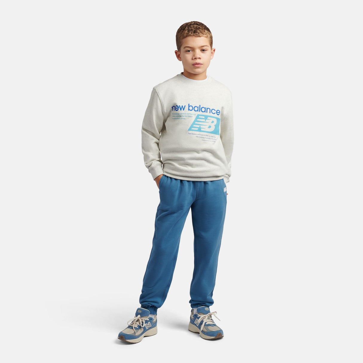 New Balance Boys' Athletics Relaxed Player Graphic French Terry Crew-4