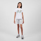 New Balance Girls' Stacked Logo Cycle Shorts-4