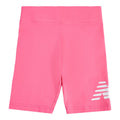 New Balance Girls' Stacked Logo Cycle Shorts-1
