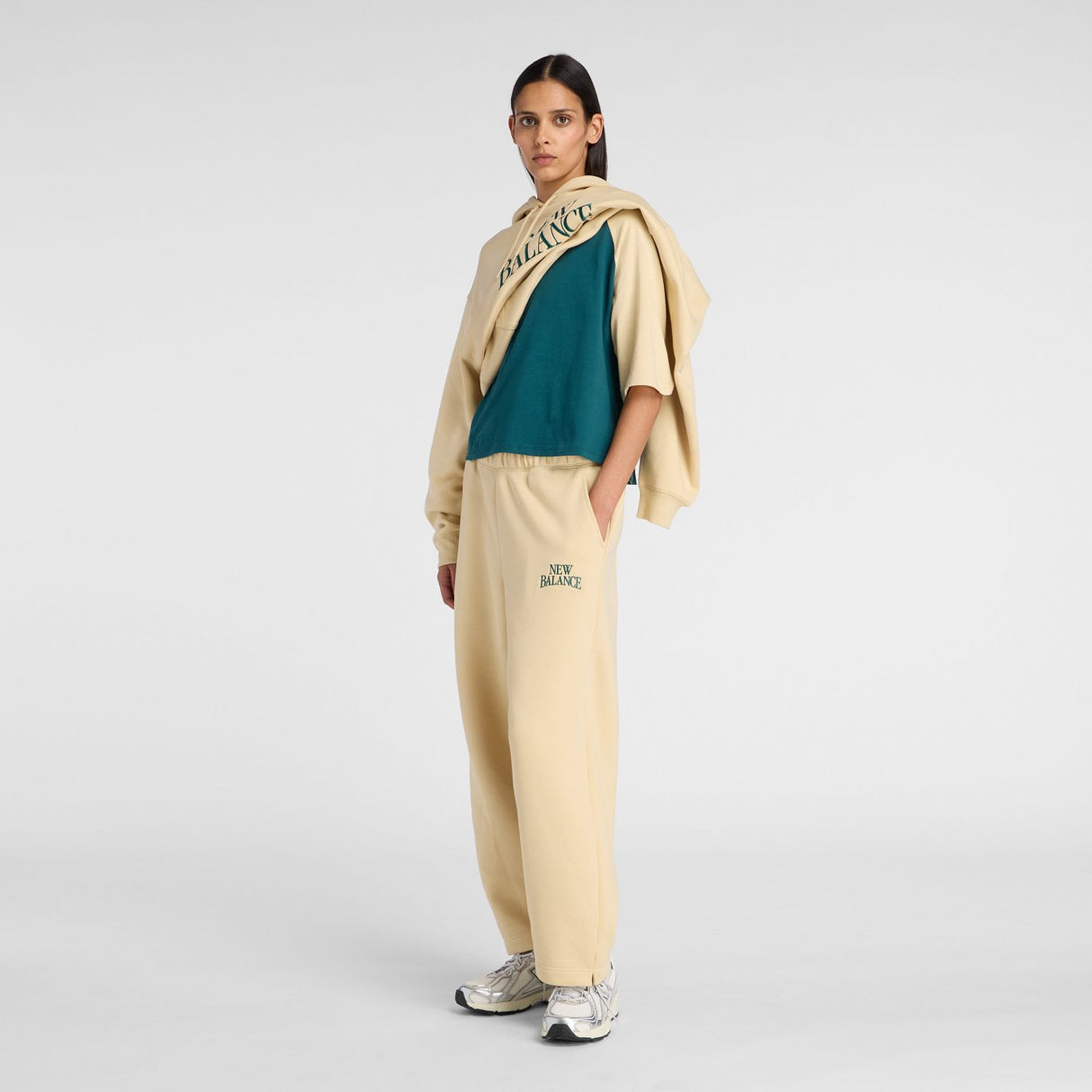 New Balance Women's Trackside Fleece Barrel Pants-1