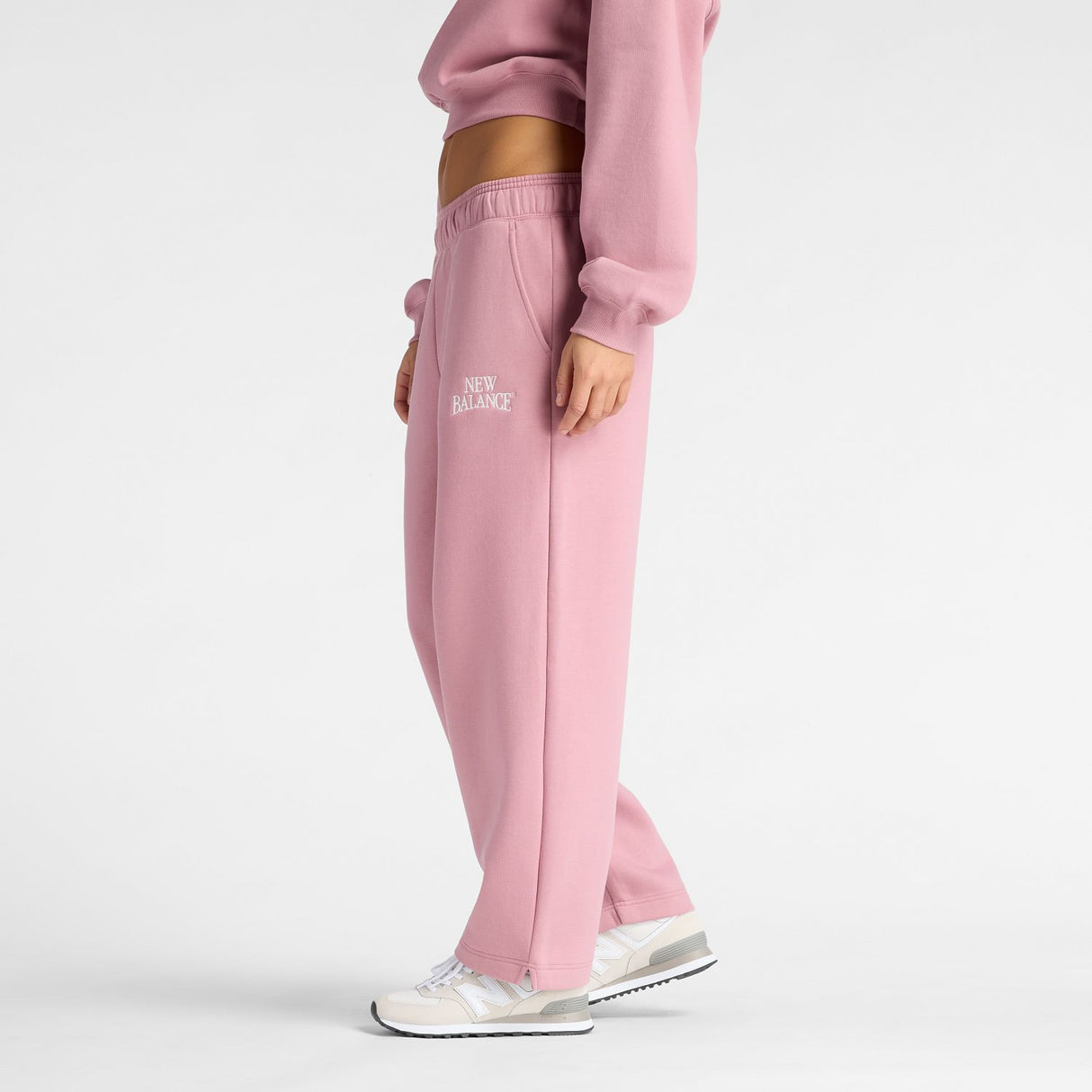New Balance Women's Trackside Fleece Barrel Pants-2