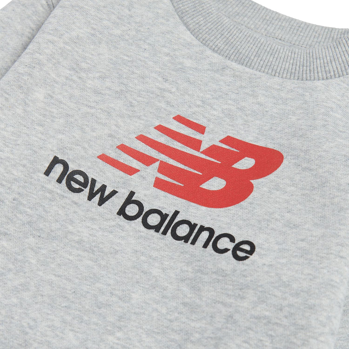 New Balance Boys' Brush Back Stacked Logo Crew-3