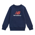 New Balance Boys' Brush Back Stacked Logo Crew-1