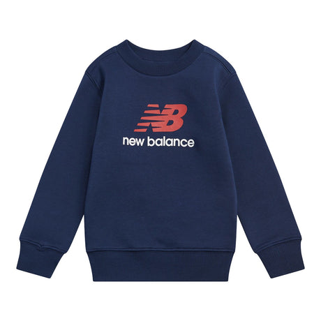 New Balance Boys' Brush Back Stacked Logo Crew-1