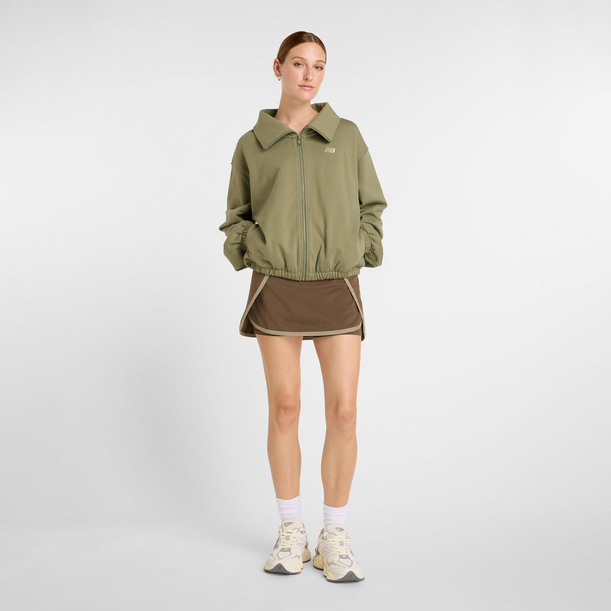 New Balance Women's French Terry Full-Zip-1