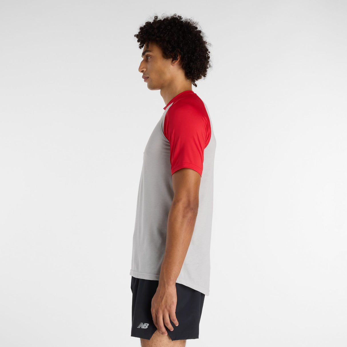 New Balance Men's Asym Short Sleeve Top Right-2