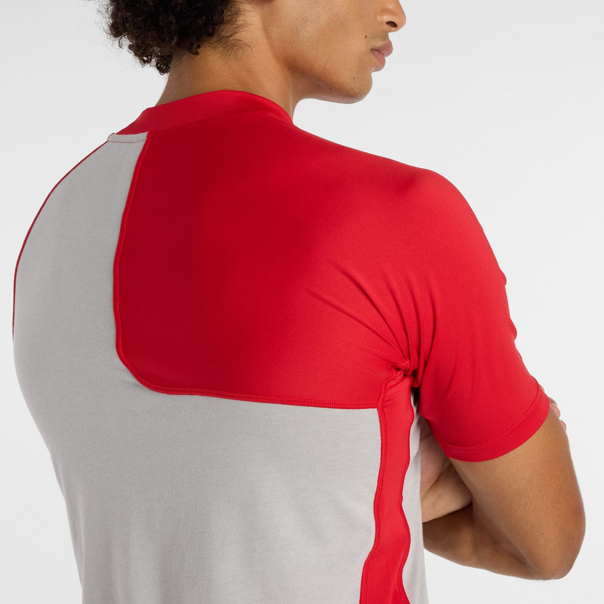 New Balance Men's Asym Short Sleeve Top Right-5