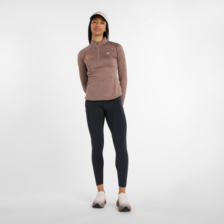 New Balance Women's NYC Marathon Athletics Heat Grid 1/2 Zip-1