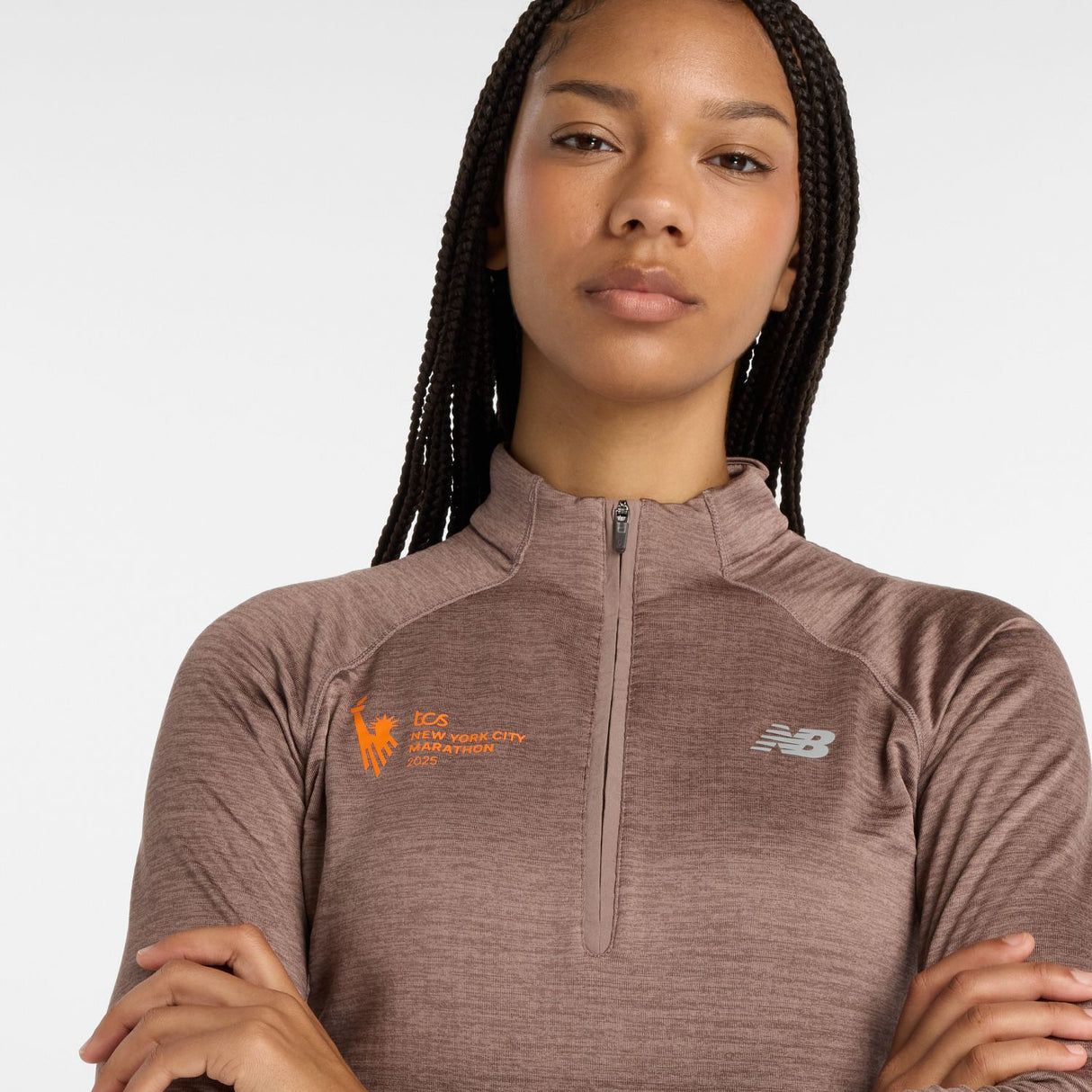New Balance Women's NYC Marathon Athletics Heat Grid 1/2 Zip-5