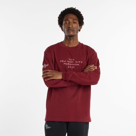 New Balance Men's NYC Marathon Athletics Premium Back Logo Long Sleeve-2