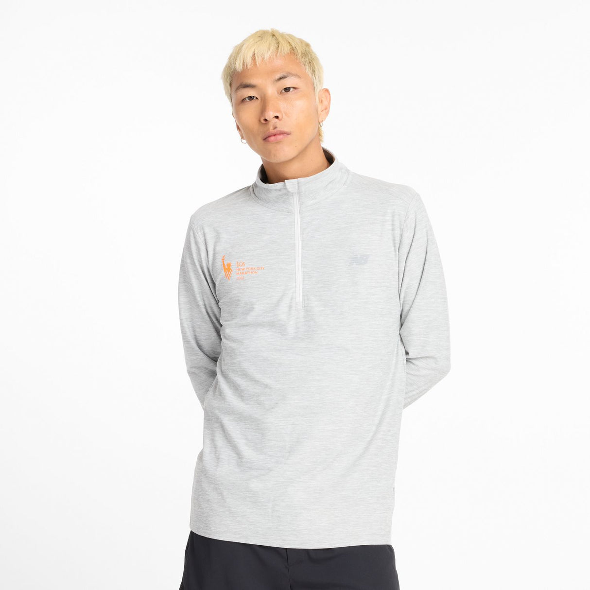 New Balance Men's NYC Marathon Space Dye 1/4 Zip-1