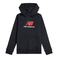 New Balance Boys' Brush Back Stacked Logo Hoodie-1