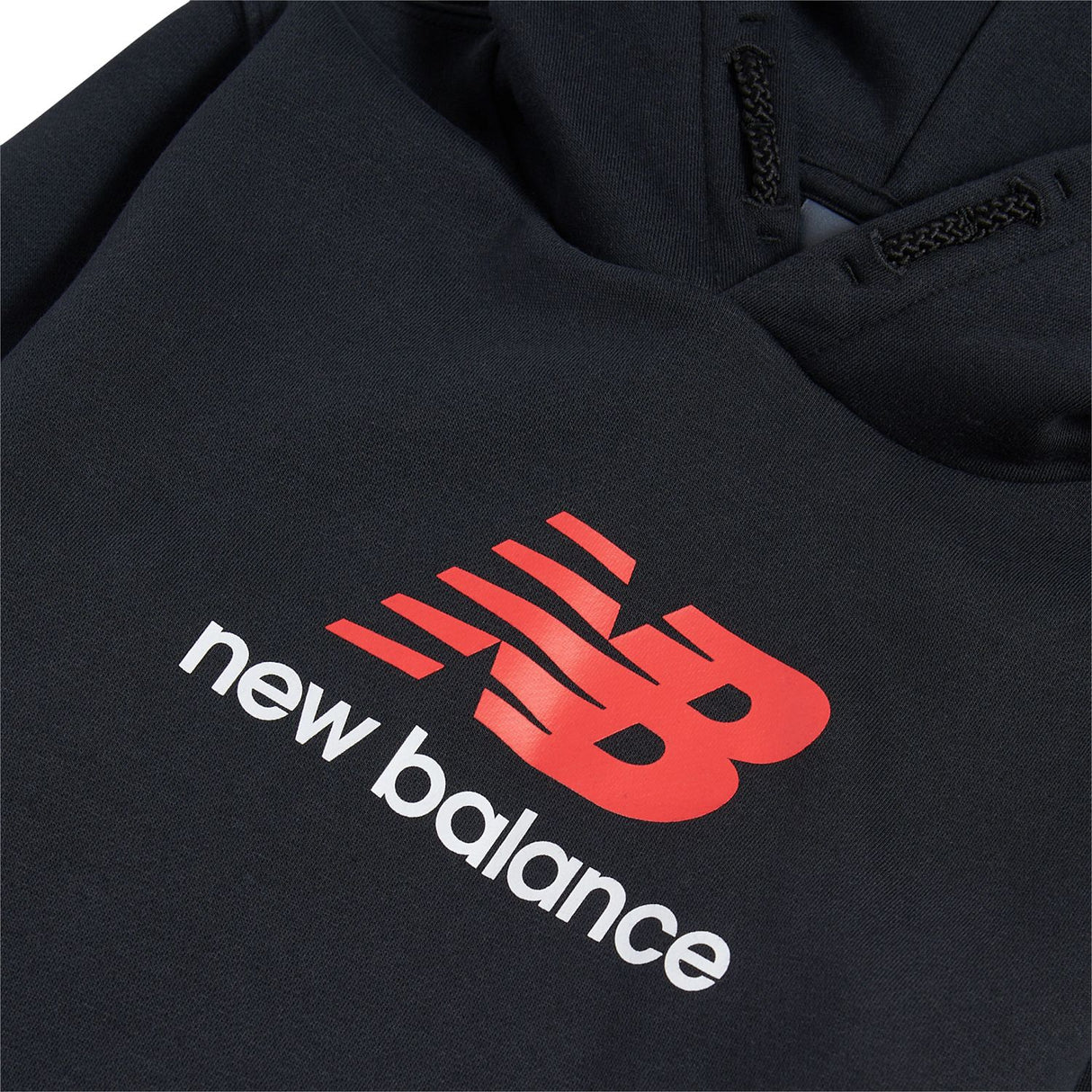 New Balance Boys' Brush Back Stacked Logo Hoodie-3