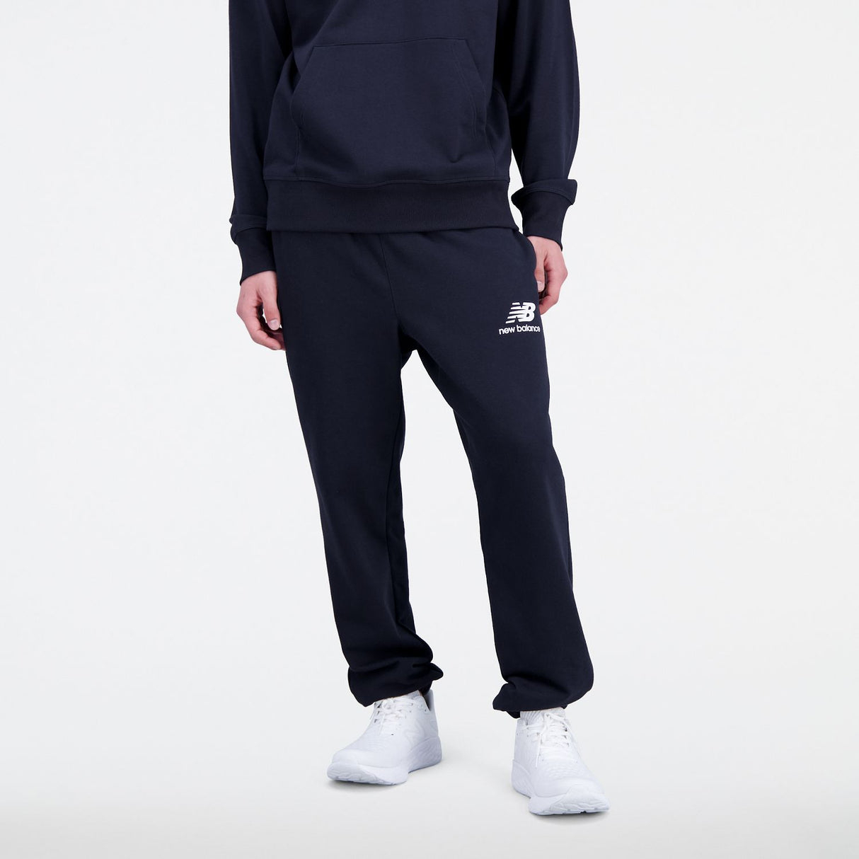 New Balance Men's Essentials Stacked Logo French Terry Sweatpants-2