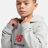 New Balance Boys' Brush Back Stacked Logo Hoodie-8