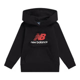 New Balance Boys' Brush Back Stacked Logo Hoodie-1