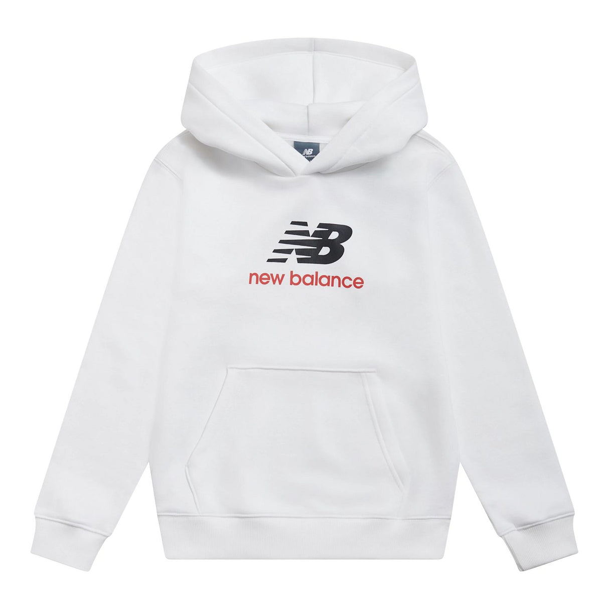 New Balance Boys' Brush Back Stacked Logo Hoodie-1