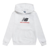 New Balance Boys' Brush Back Stacked Logo Hoodie-1