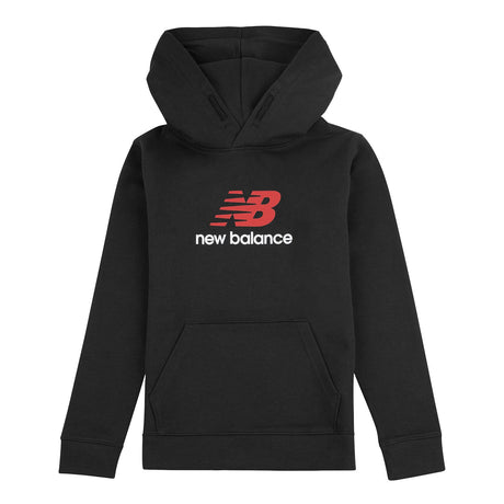 New Balance Boys' French Terry Stacked Logo Hoodie-1