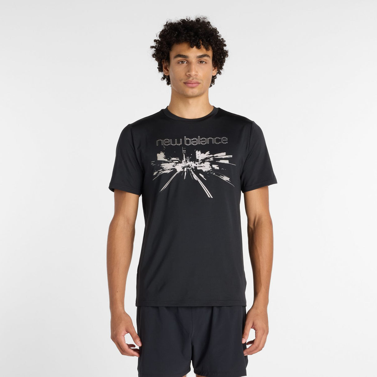 New Balance Men's Reflective City Poly T-Shirt-1