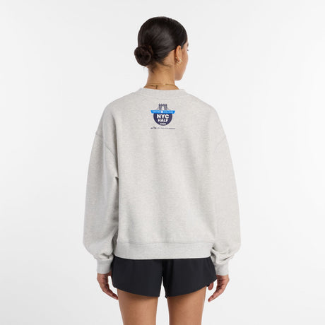 New Balance Women's United Airlines NYC Half Printed Athletics French Terry Crew-4