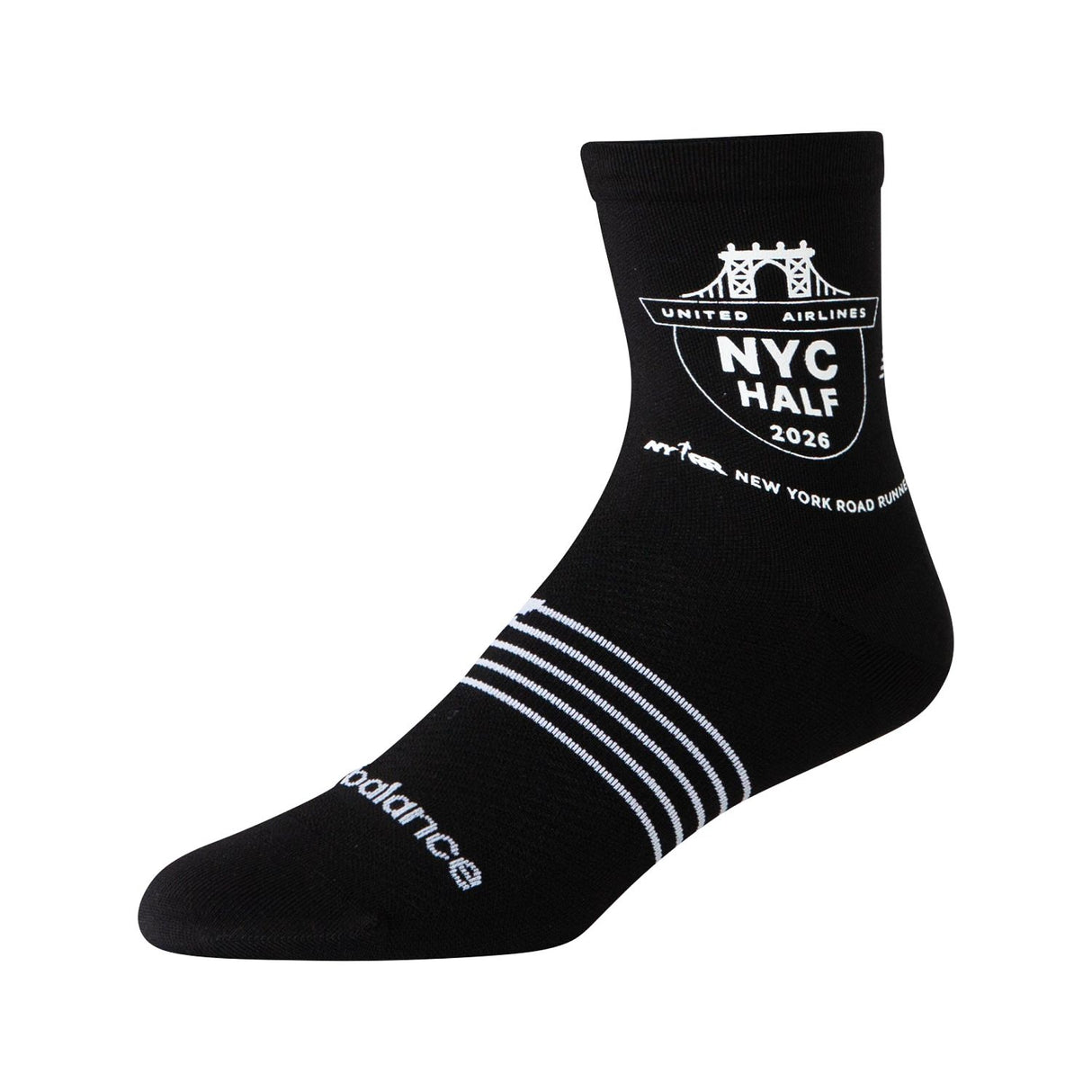 New Balance United Airlines NYC Half Quarter Socks-1