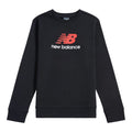 New Balance Boys' Brush Back Stacked Logo Crew-1