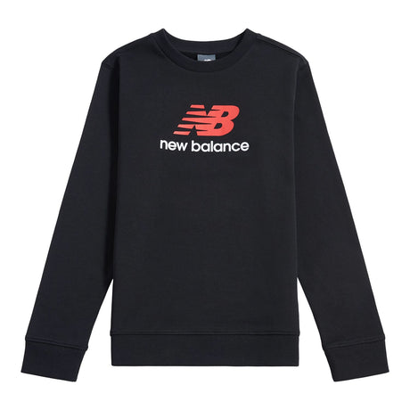 New Balance Boys' Brush Back Stacked Logo Crew-1