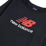 New Balance Boys' Brush Back Stacked Logo Crew-3
