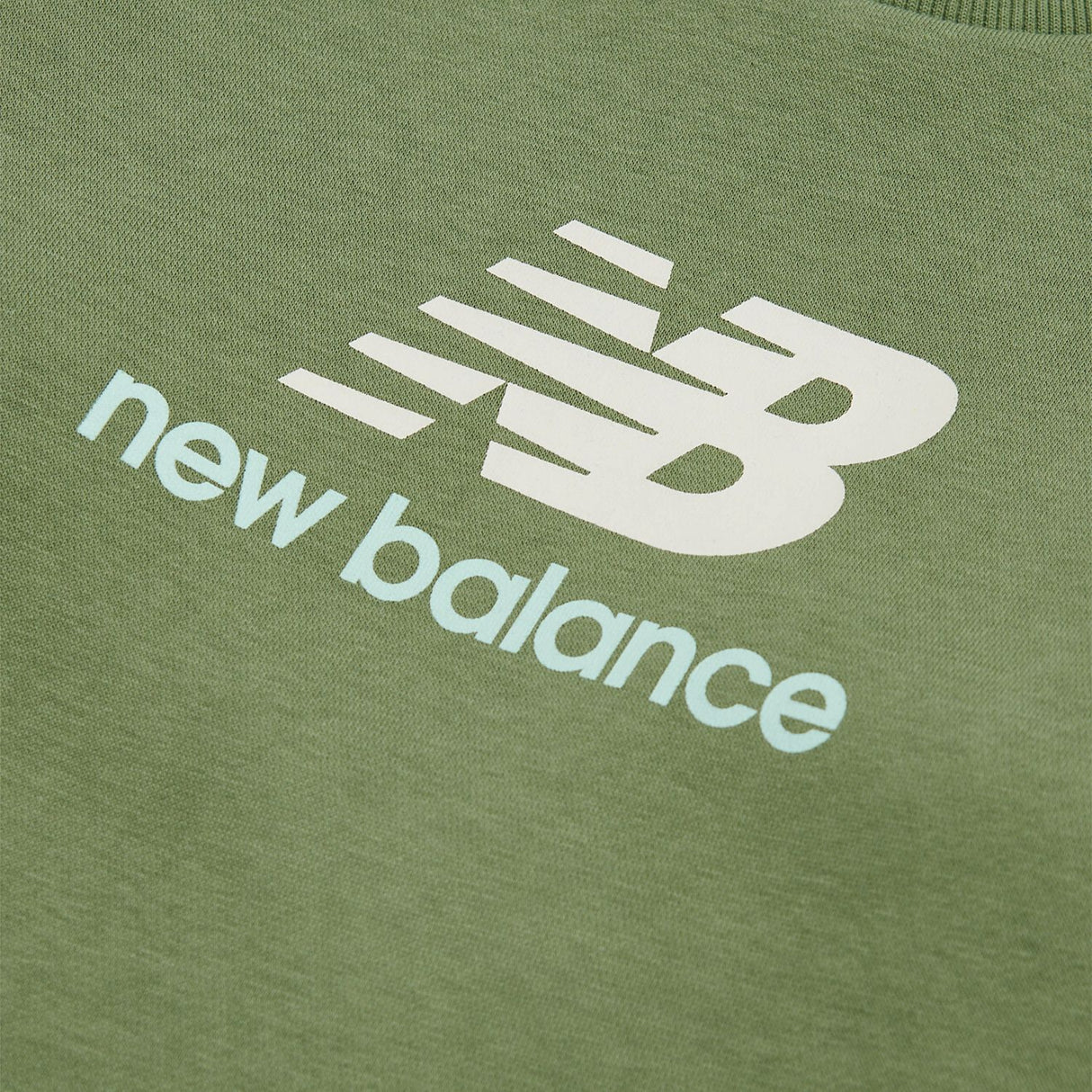 New Balance Boys' Brush Back Stacked Logo Crew-3