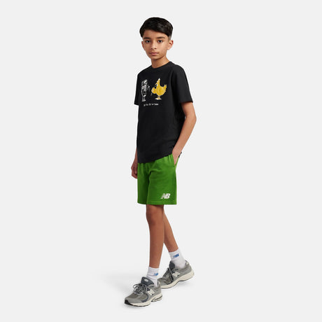 New Balance Boys' French Terry Stacked Logo Shorts-1