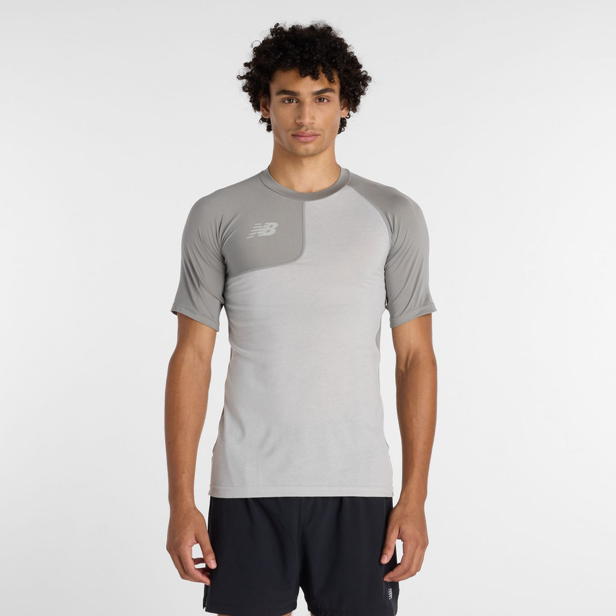 New Balance Men's Asym Short Sleeve Top Right-1