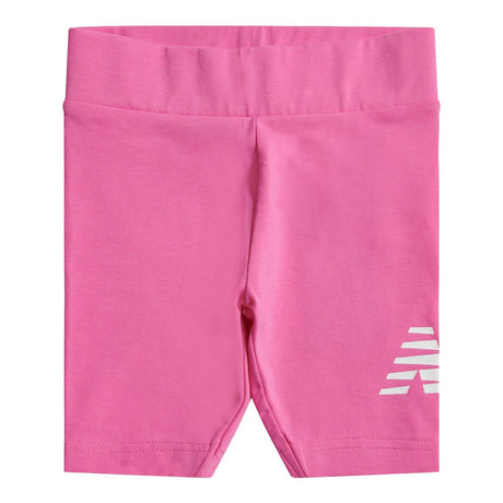 New Balance Girls' Stacked Logo Cycle Shorts-1